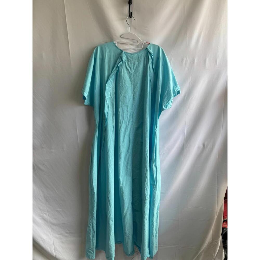 MM6 Maison Margiela Blue Cotton Poplin Maxi Dress Size 6 with Stains - Picture 4 of 10